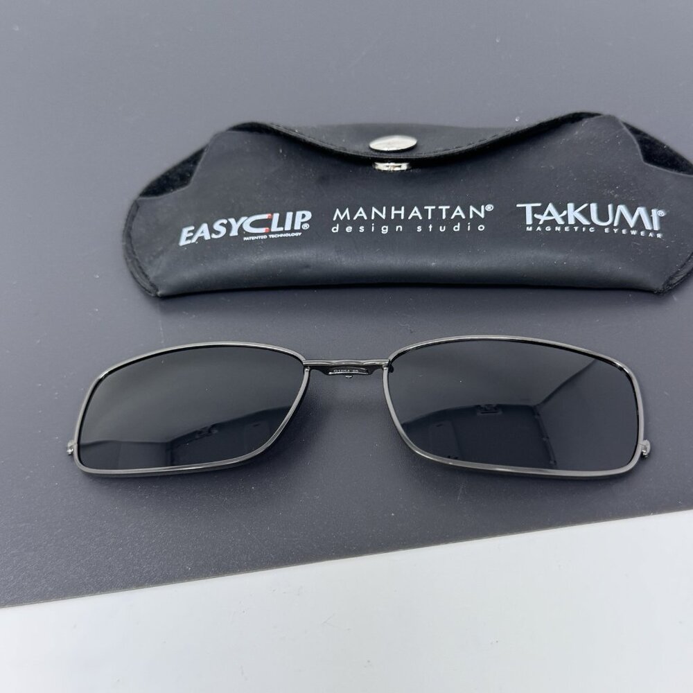 Easy Clip Polarized Sunglass Clip On Mod O 1054 20 Shiny Dim Grey Col 20 53-17